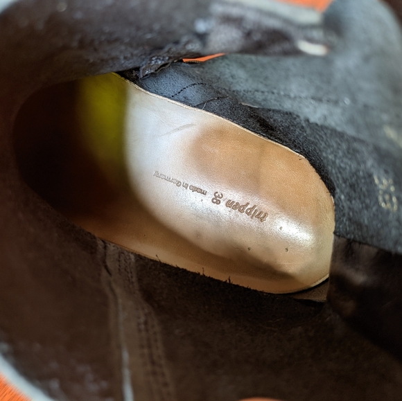 Trippen box 38 square toe leather black boots - Picture 3 of 7